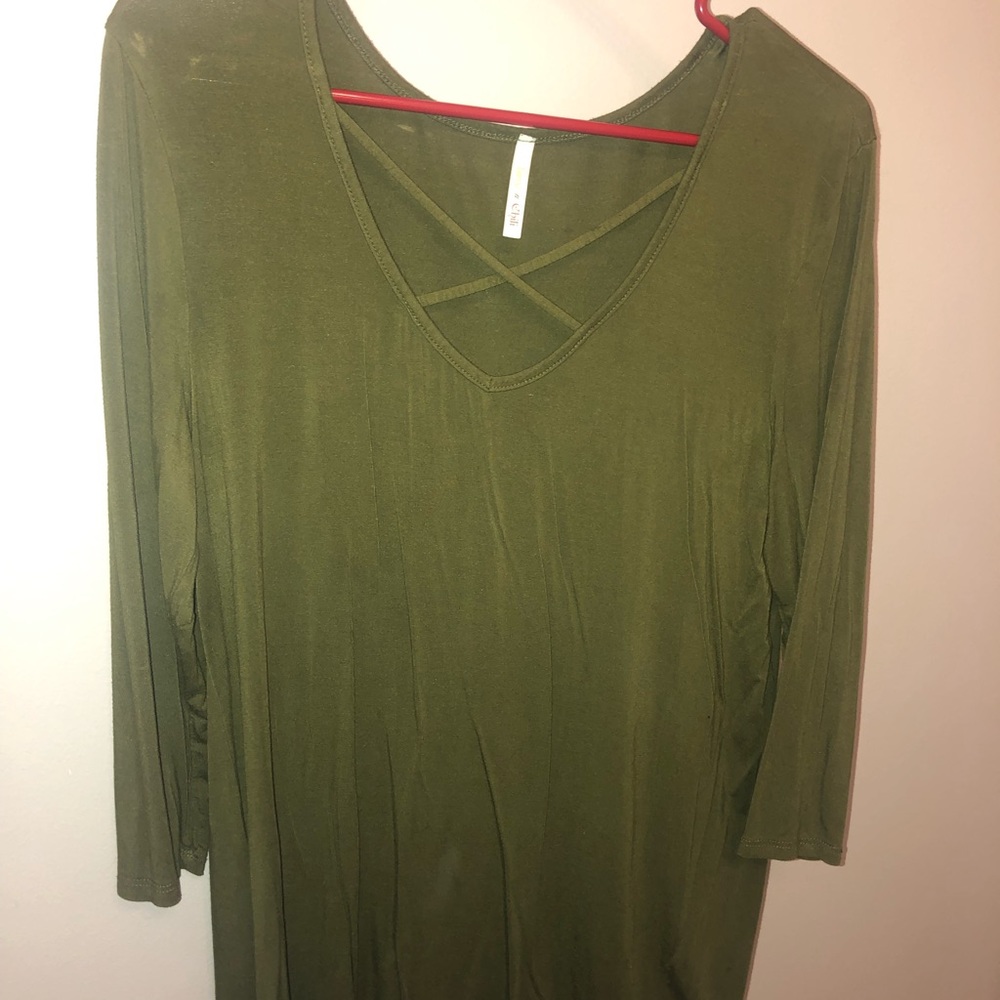 Lime n Chili: Olive 3/4 Sleeve Shirt